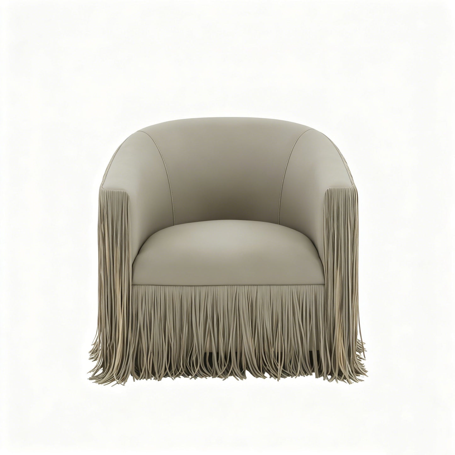 Isle - Swivel Chair With Fringe Accent
