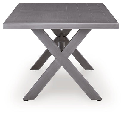 Dillon Beach - Rectangular Dining Table With Umbrella Option - Gray