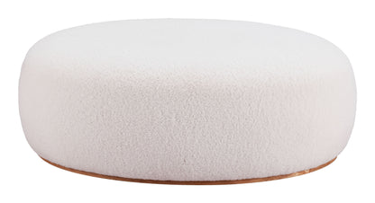 Amber / Azua - Oval Ottoman - Cream