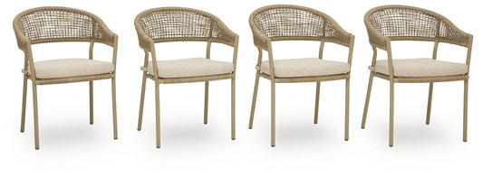 Ocean Park - Arm Chair With Cushion (Set of 4) - Beige