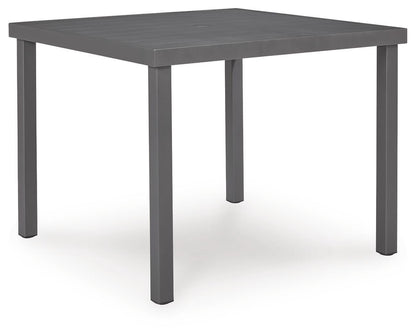 Point Bonita - Square Dining Table With Umbrella Option - Gray