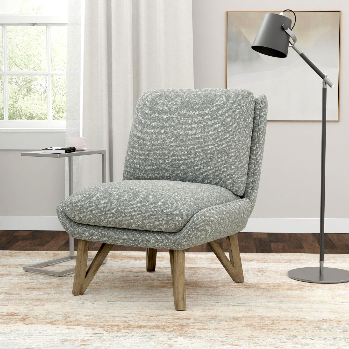 Armless Accent Chair - Gray