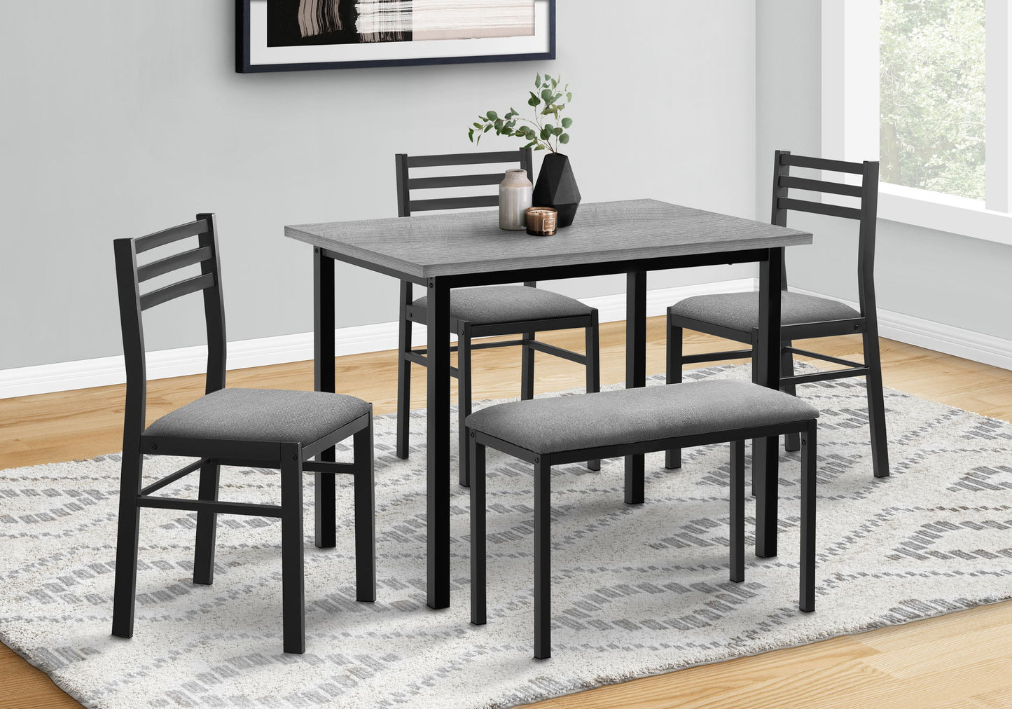 Dining Set, 5 Pieces Set, Rectangular, Small, Contemporary & Modern