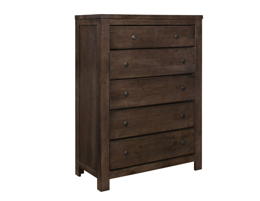 Verna - 5 Drawer Chest - Brown