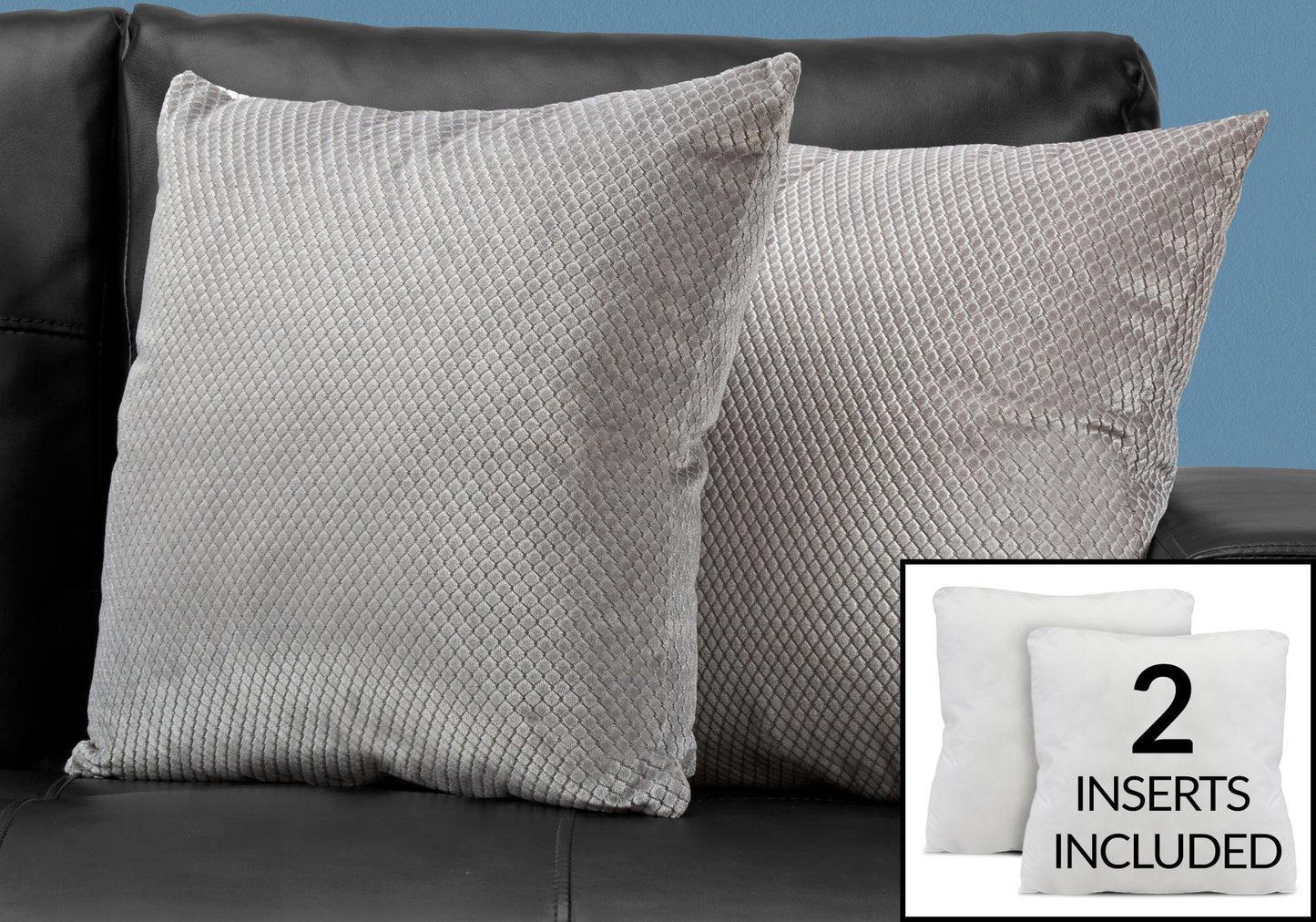 Pillows, Square, Insert Included, Decorative Throw, Hypoallergenic, Modern