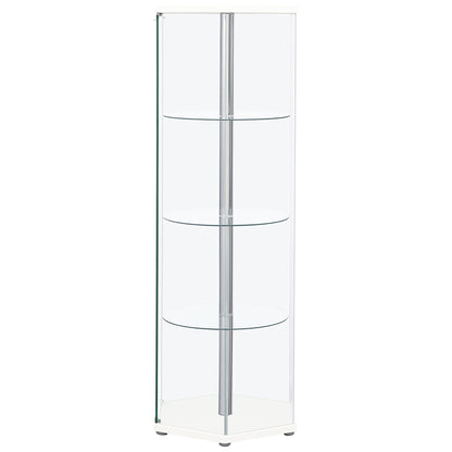 Tenley - 4 Shelf Curio Cabinet With Hexagonal Design