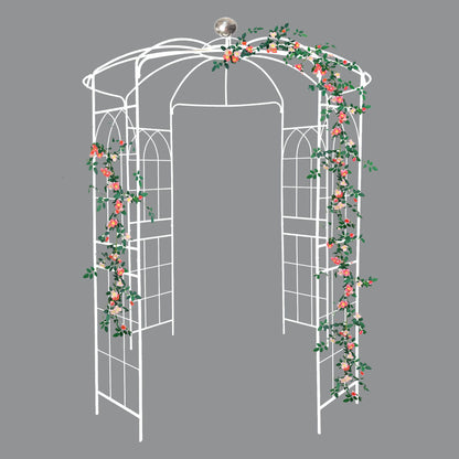 Metal Garden Arch Iron Garden Arbors Gazebo Dia High Birdcage Shape Pergola Pavilion For Wedding Ceremony