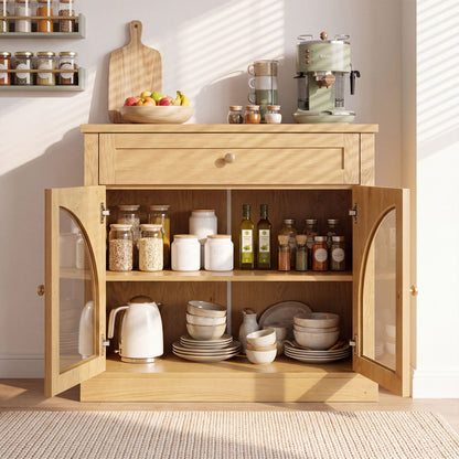 Modern Sideboard Cabinet With 1 Drawer And 2 Arched Doors