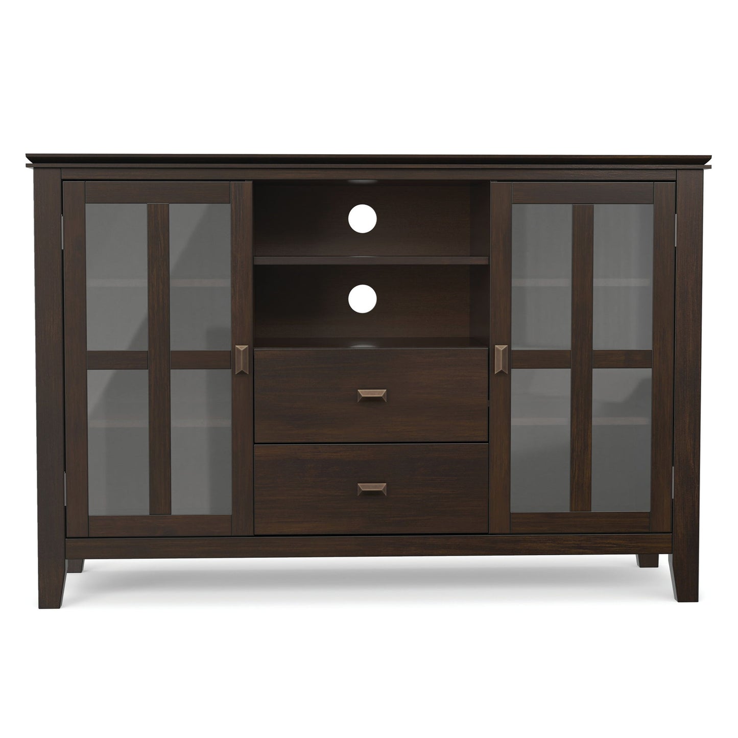 Artisan - Tall TV Media Stand - Dark Chestnut Brown