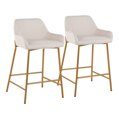 Daniella - Contemporary / Glam Fixed Height Counter Stool (Set of 2)