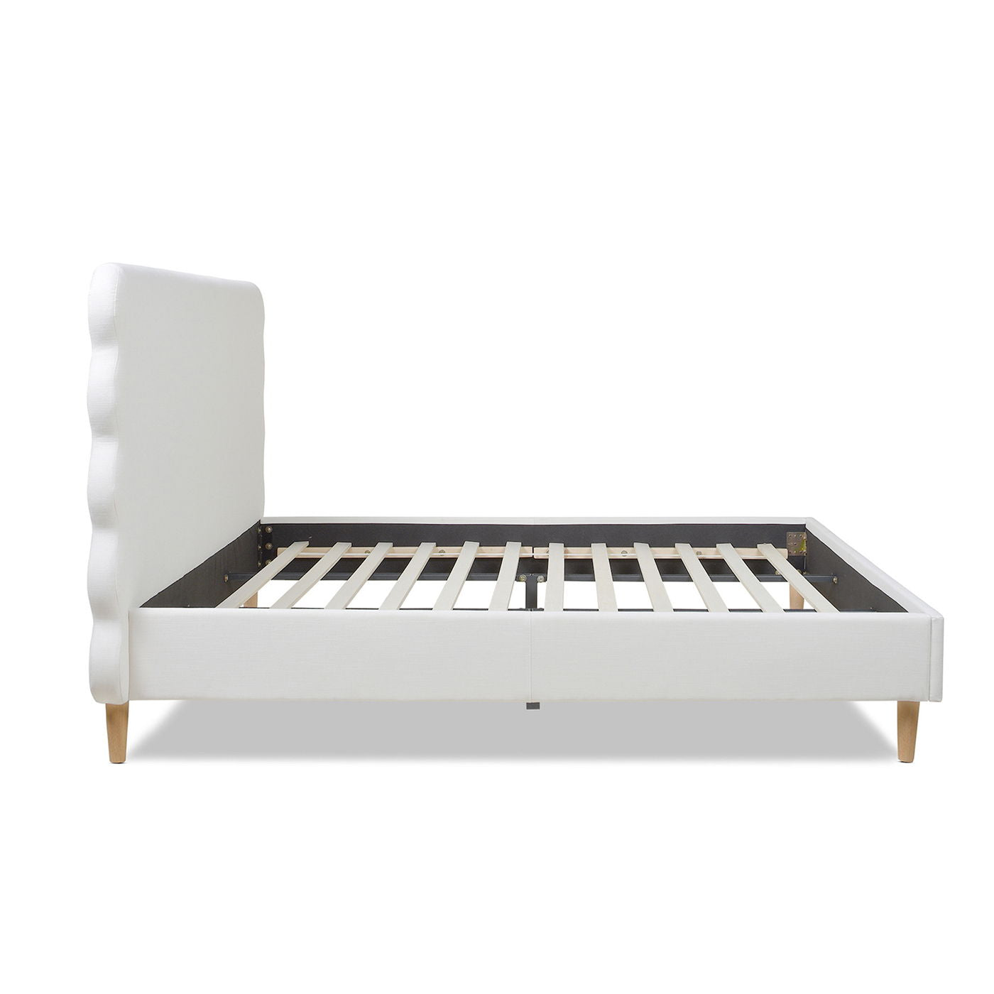 Stockholm - Modern Wavy Headboard Platform Bed