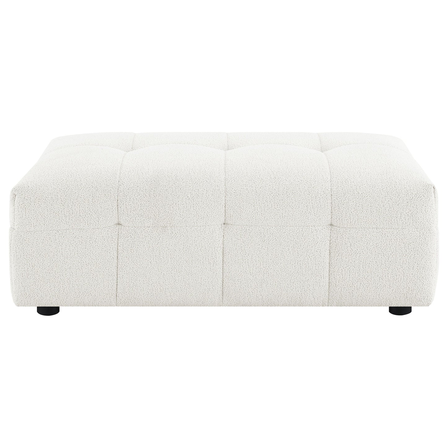 Everly - Boucle Upholstered Rectangular Ottoman - White