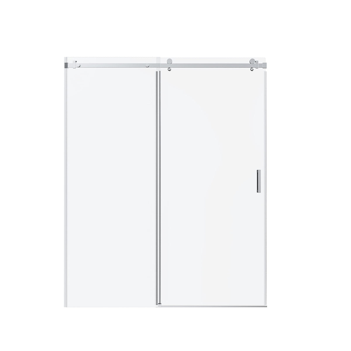 Frameless Single Sliding Shower Door, Sgcc Tempered Glass, Reversible