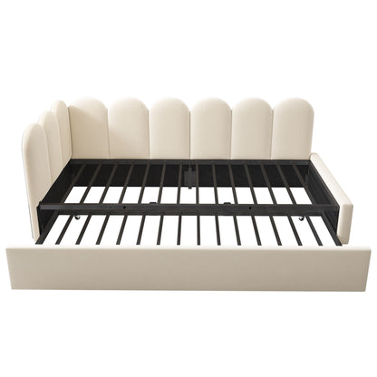 Upholstered Daybed With Pull-Out Bed