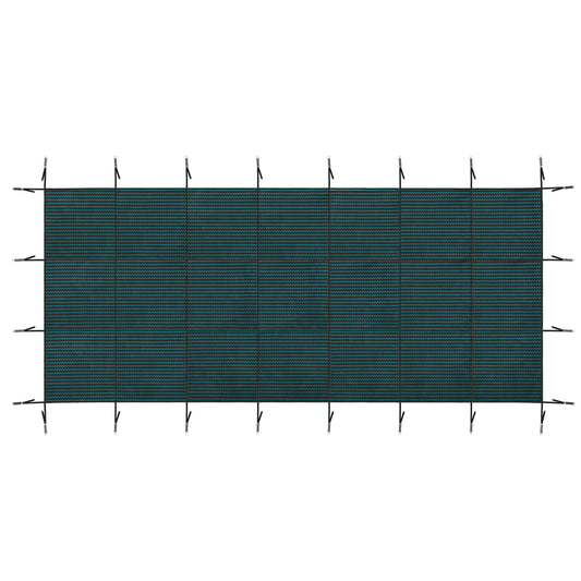 Swimming Pool Safety Cover For Rectangular Underground Pools - Green