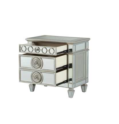 Varian - Mirrored Nightstand - Silver