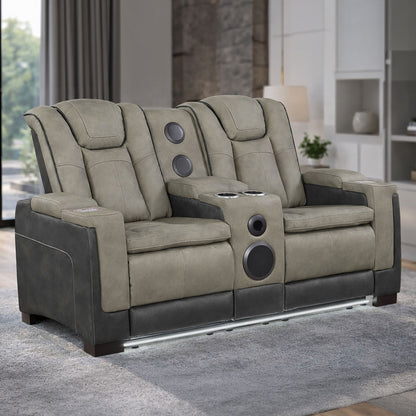Bruno - Power Reclining Loveseat With Bluetooth Speakers