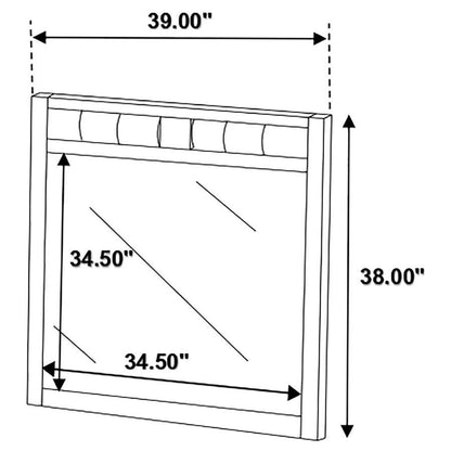 Carlton - Upholstered Rectangular Mirror