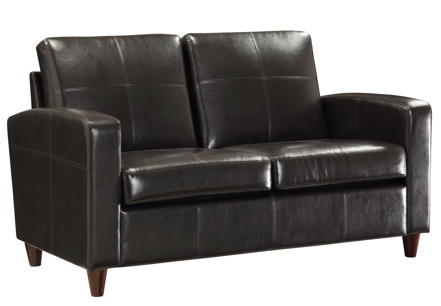 Loveseat With Espresso Finish Legs