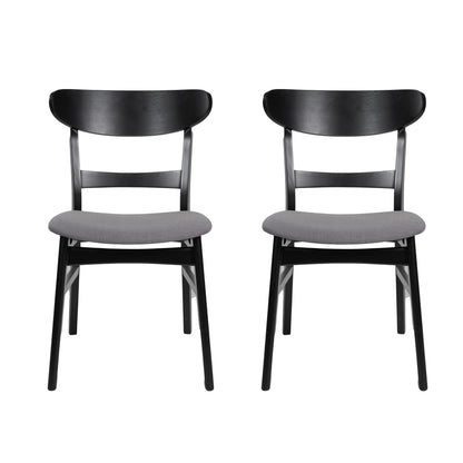 Modern Dining Chair With Upholstered Seat And Wood Frame