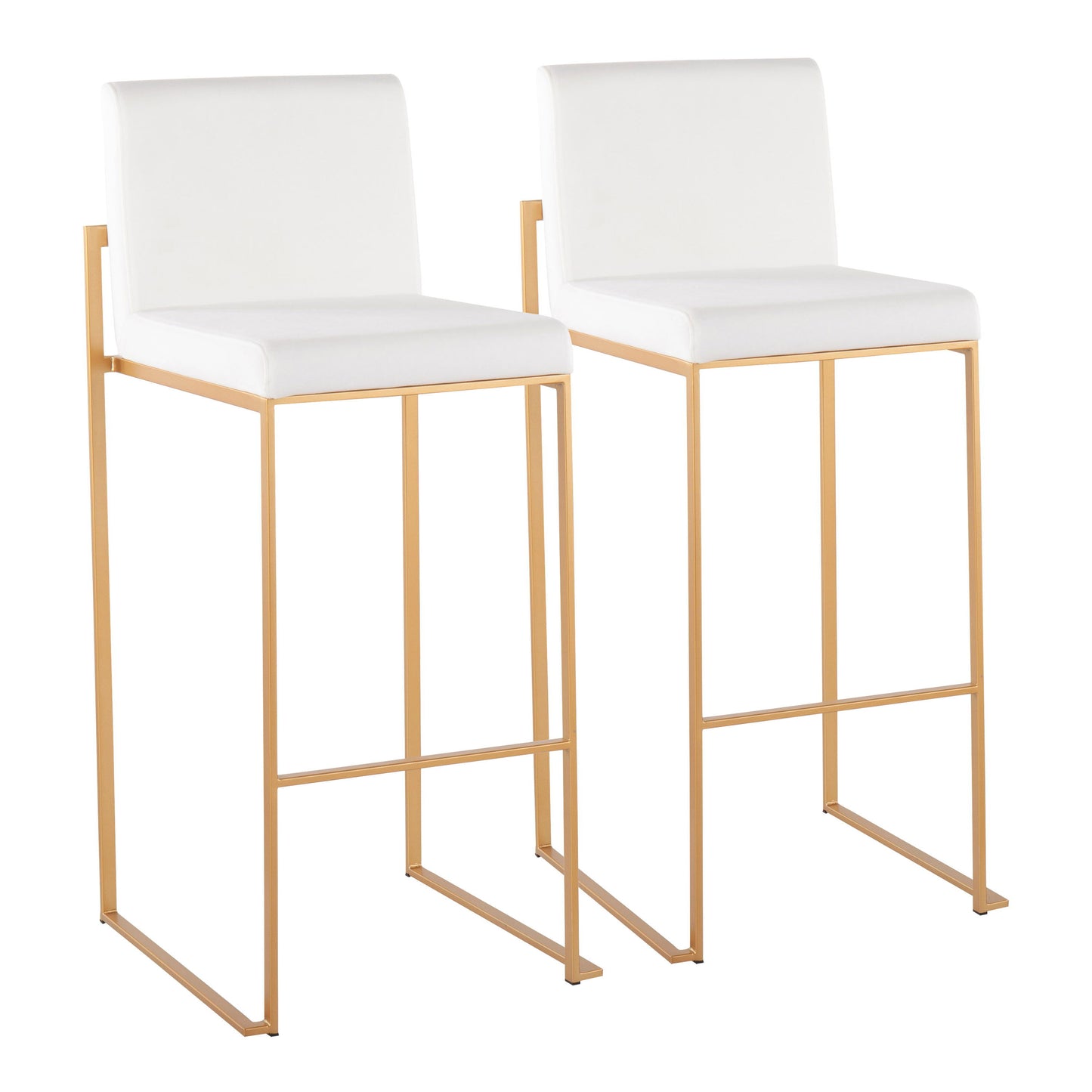 Fuji - Contemporary Design High Back Barstool (Set of 2)