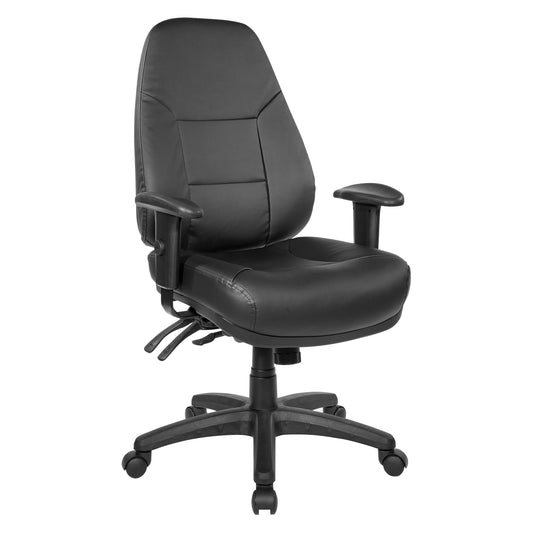 Deluxe Multi Function Ergonomic High Back Chair in Dillon Black