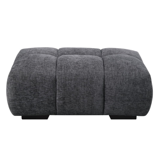 Chosen - Chenille Ottoman - Gray