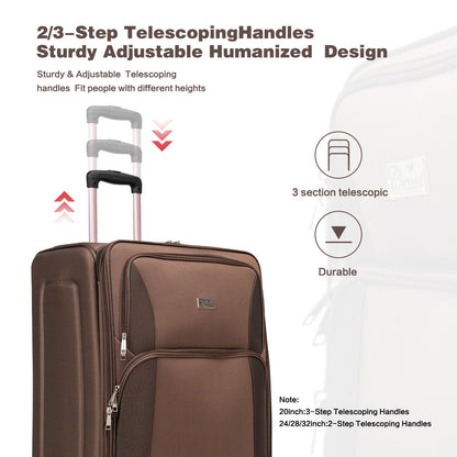 4 Piece Set Softshell Luggage