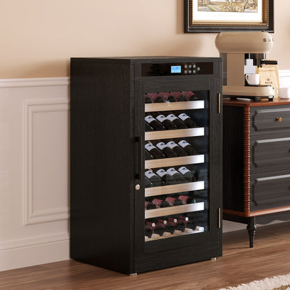 LED Touch Screen Grape Wine Cooler - Black