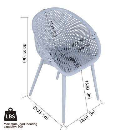 Modern Lounge Chair Set With Round Table