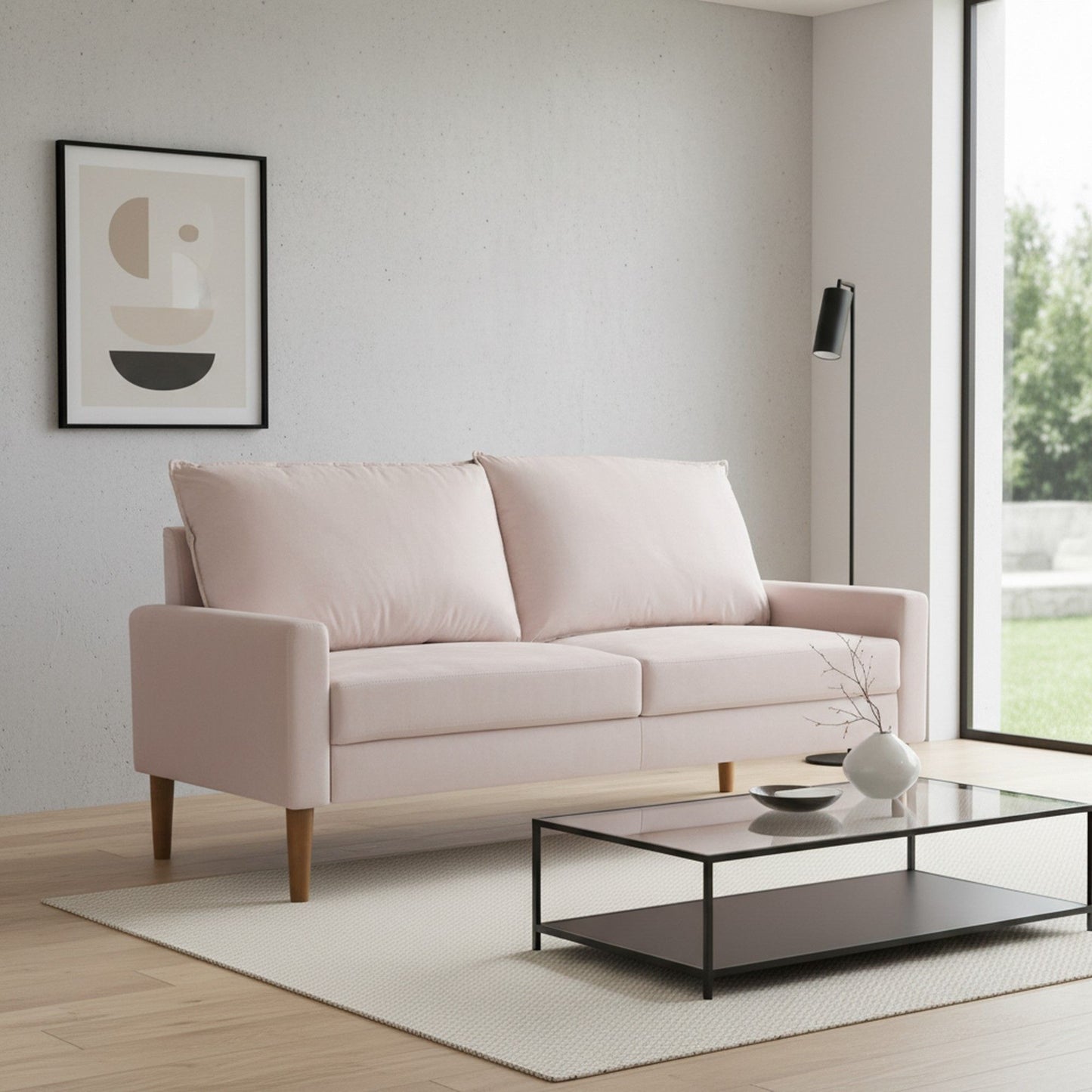 Upholstered Sofa, 3 Seater Couch For Living Room