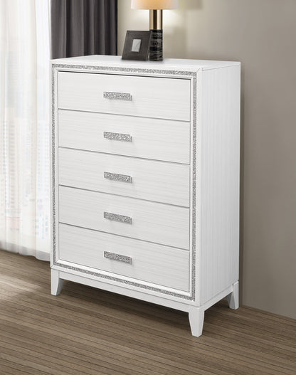 Almera - Glitter Chest - White