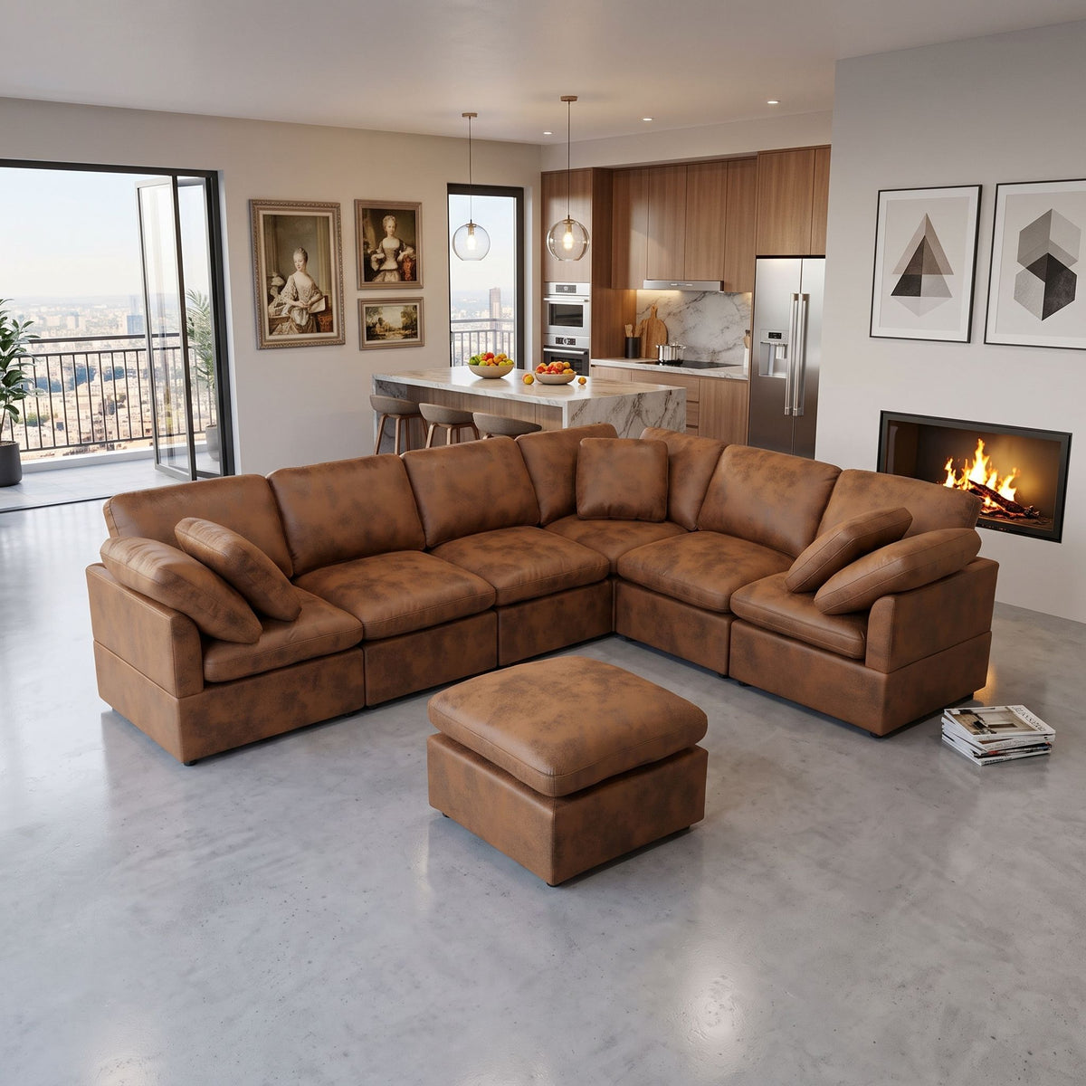 Deep Modular Cloud Sofa, Freely Configurable