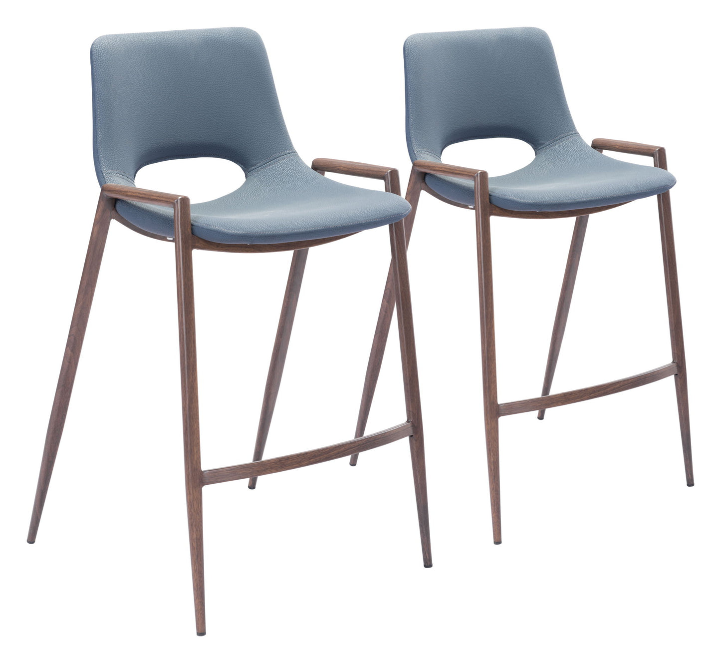 Desi - Counter Stool (Set of 2) Walnut Legs