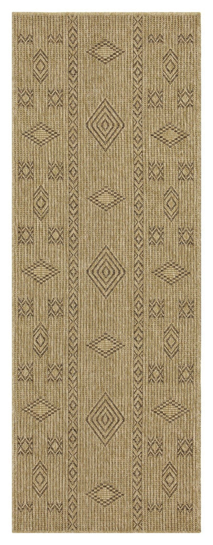 Earth - 2'7" X 7'3" Indoor, Outdoor Area Rug - Jute, Mocha