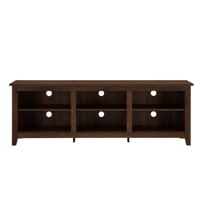 Modern Transitional 3 Shelf Open Storage TV Stand