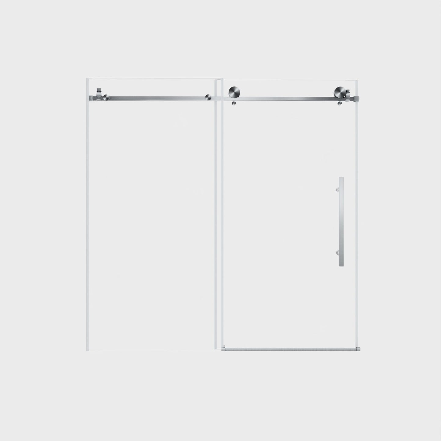 Frameless Shower Door, Smooth Sliding Tracks