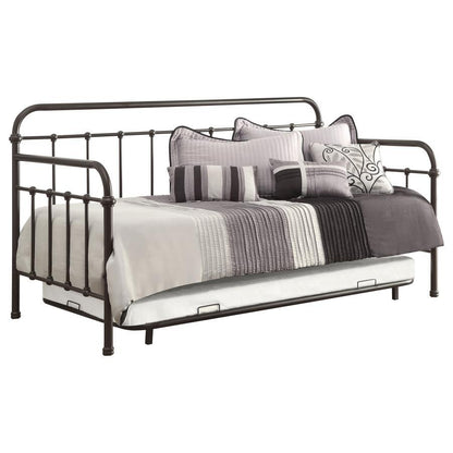 Livingston - Metal Twin Daybed With Trundle - Dark Bronze