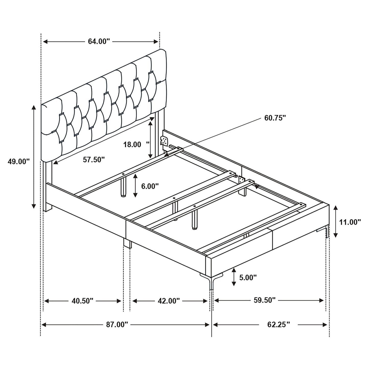 James - Panel Bed