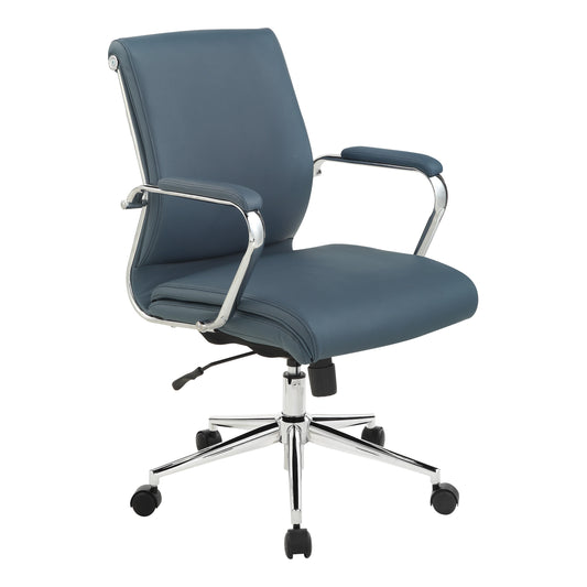 Mid Bk Silver Ion Technology Fabric Chair