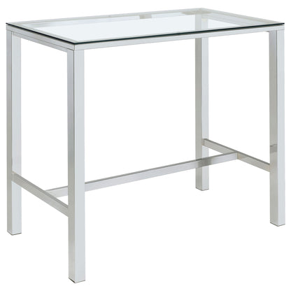 Garbo - 5 Piece Bar Set With Stools - Chrome