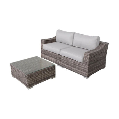 2 Person Seating Set With Cushions - Gray