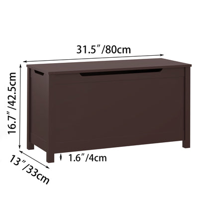 Toy Box Storage With Safety Hinged Lid