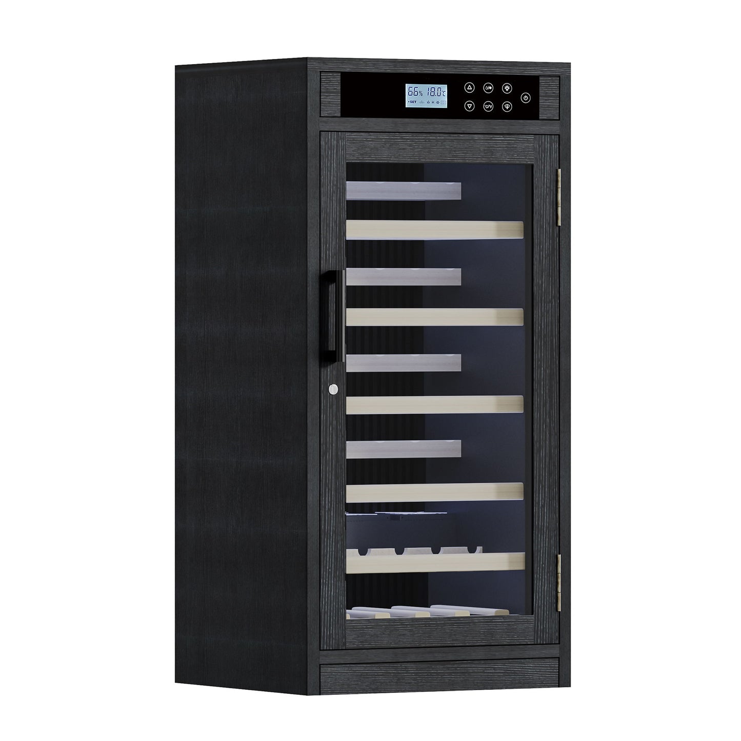 LED Touch Screen Grape Wine Cooler - Black