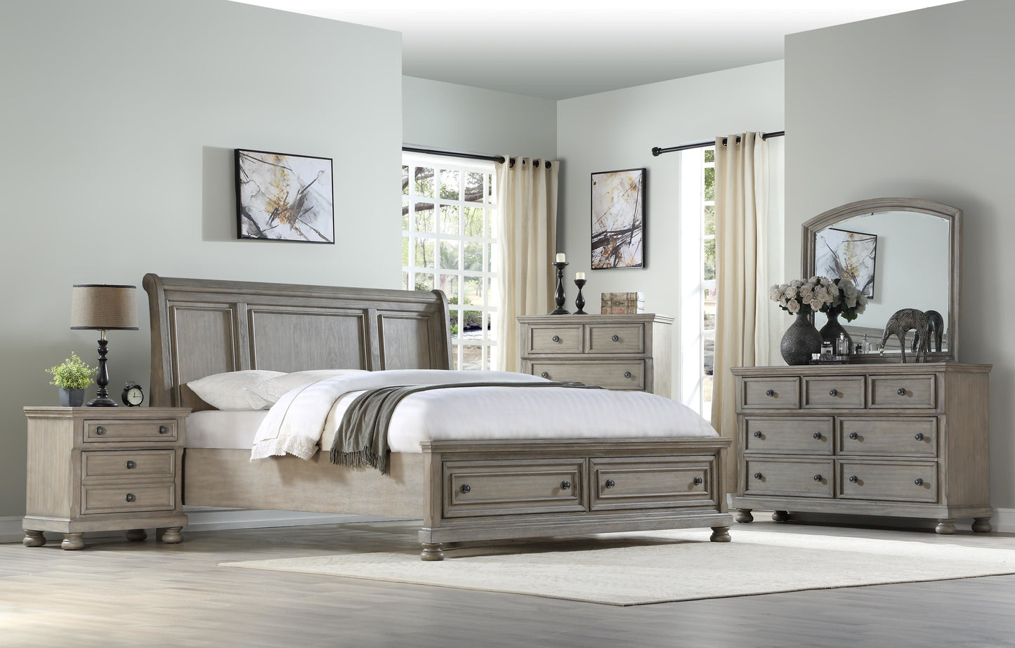 Seven Drawer Dresser - Antique Gray