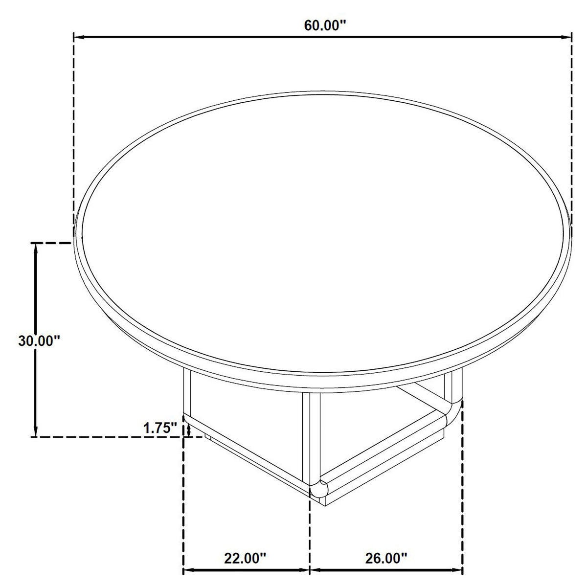 Bangor - Round Dining Table - Black