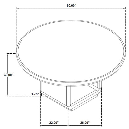 Bangor - Round Dining Table - Black