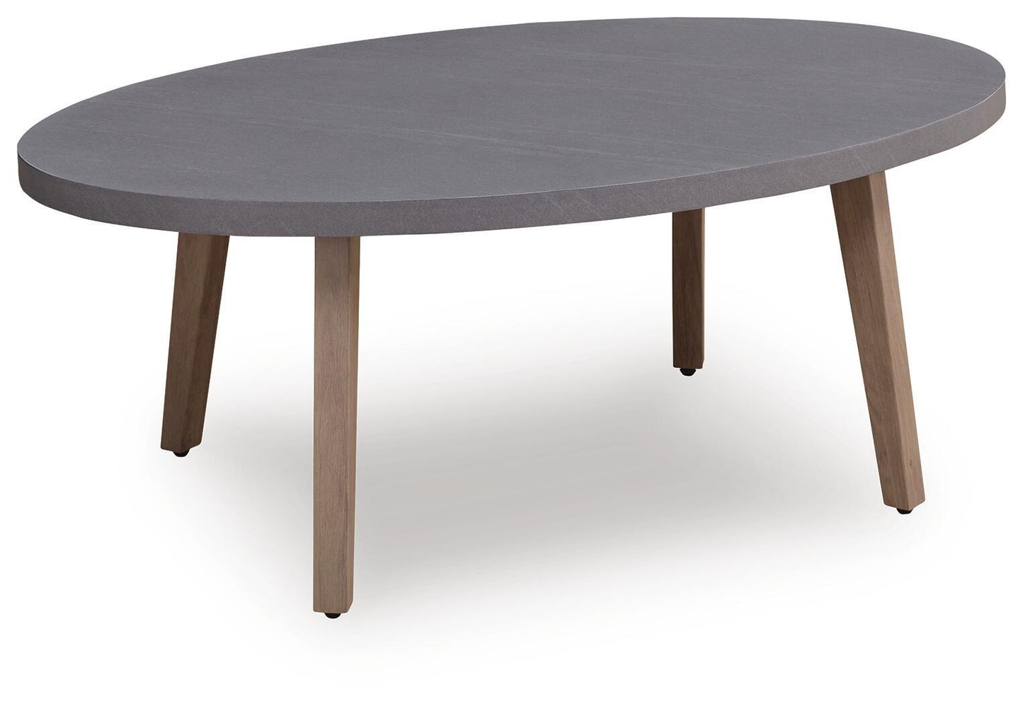 Francis Beach - Oval Cocktail Table - Natural / Gray