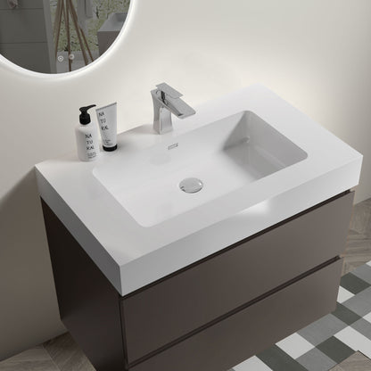 Alice - Bathroom Vanity With Sink, Wall Mounted, Floating