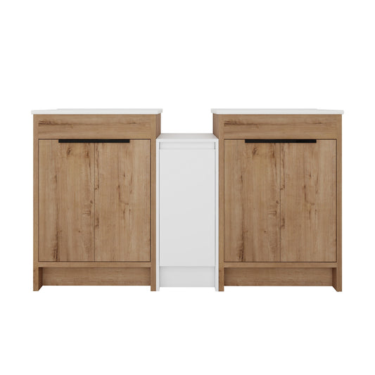 Freestanding Bathroom Vanity & Sink, Storage Cabinets, Soft Closing Doors